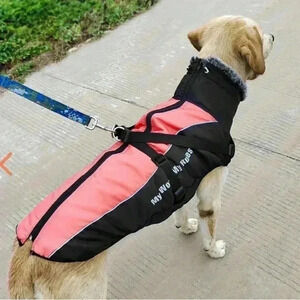 Fancy Pet tags Dog jacket waterproof,wind resistant,adjustable, leash hooks